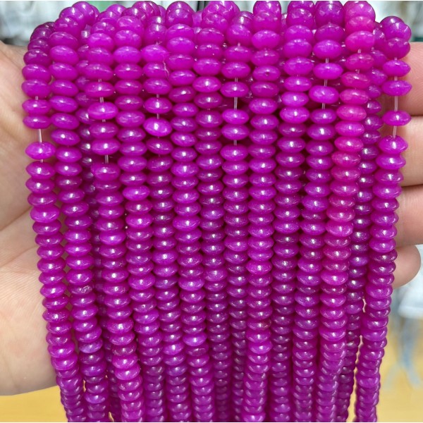 No_1735_Enhanced Purple Red Chalcedony Saucer Beads_6*3mm_(Sold Per Strand)