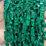 No_1773_Synthetic Malachite Double Hole Square Bead_8*3mm_(Sold Per Strand)