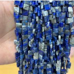 No_1782_Natural Lapis Lazuli Double Hole Square Bead_8*6mm_(Sold Per Strand)