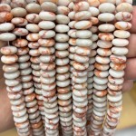 No_1787_Natural Red Network Jaspe Flying Saucer Bead_10*5mm_(Sold Per Strand)