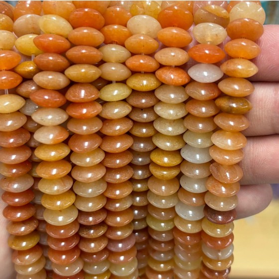 No_1791_Natural Red Aventurine Flying Saucer Bead_10*5mm_(Sold Per Strand)