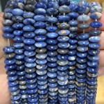 No_1795_Natural Blue Lace Agate Flying Saucer Bead_10*5mm_(Sold Per Strand)