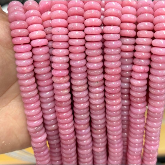 No_1801_Enhanced Pink Chalcedony Spacer Bead_10*4mm_(Sold Per Strand)