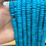 No_1803_Enhanced Blue Chalcedony Spacer_10*4mm_(Sold Per Strand)