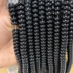 No_1810_Natural Black Agate Spacer_10*4mm_(Sold Per Strand)