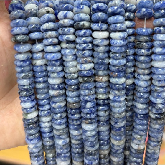 No_1813_Natural Blue Spot Jasper Spacer_10*4mm_(Sold Per Strand)