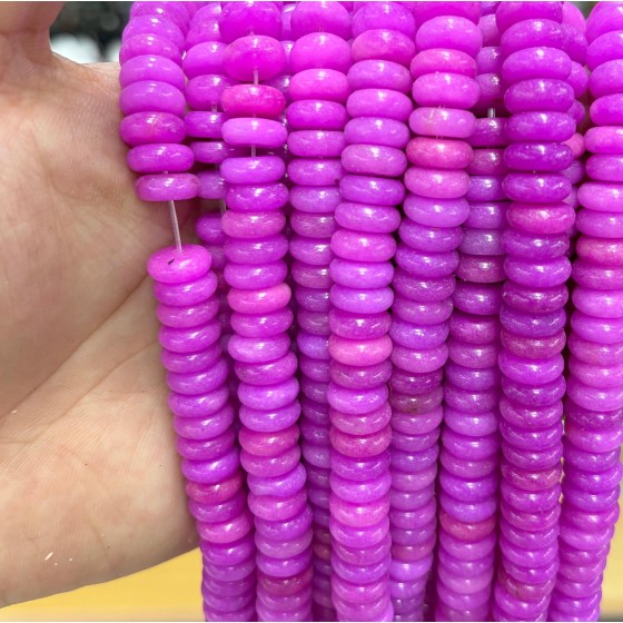 No_1822_Enhanced Purple Jade Spacer_10*4mm_(Sold Per Strand)