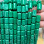 No_1845_Enhanced Green Chalcedony Round Head Cylinder_8*12mm_(Sold Per Strand)