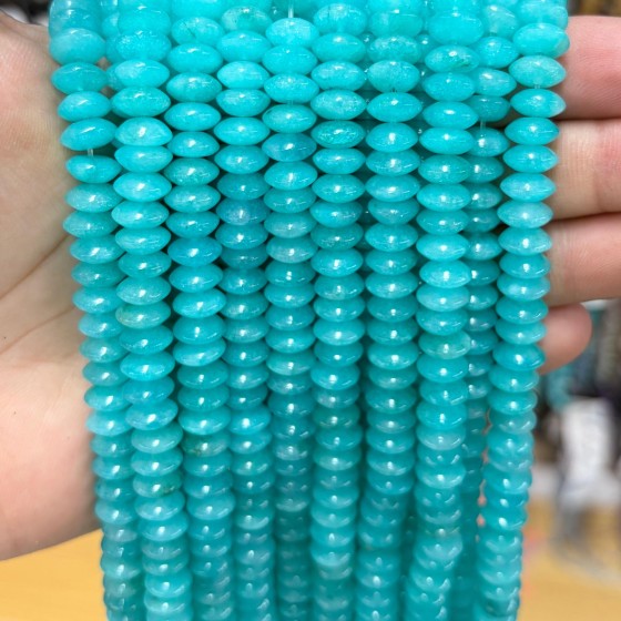 No_1854_Imitated Amazonite Chalcedony Saucer Beads_8*4mm_(Sold Per Strand)