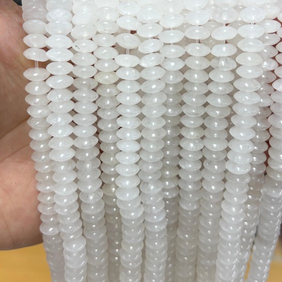 No_1857_Natural White Jade Saucer Beads_8*4mm_(Sold Per Strand)