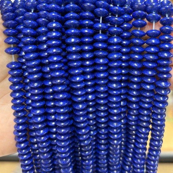 No_1880_Imitated Lapis Lazuli Chalcedony Flying Saucer Bead_8*4mm_(Sold Per Strand)