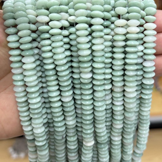 No_1884_Natural Lushan Jade Flying Saucer Bead_8*4mm_(Sold Per Strand)