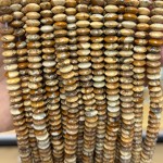 No_1885_Natural Picture Jasper Flying Saucer Bead_8*4mm_(Sold Per Strand)