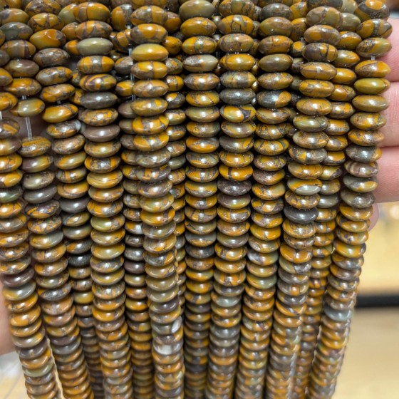 No_1886_Natural Candy Jasper Flying Saucer Bead_8*4mm_(Sold Per Strand)