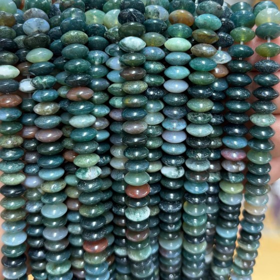 No_1891_Natural Indian Agate Flying Saucer Bead_8*4mm_(Sold Per Strand)