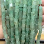 No_1897_Natural Green Aventurine Square Block Beads_6mm_(Sold Per Strand)