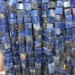 No_1910_Natural Sodalite Square Block Beads_6mm_(Sold Per Strand)