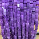 No_1914_Enhanced Purple Chalcedony Square Block Beads_6mm_(Sold Per Strand)