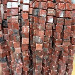 No_1917_Natural Sesame Red Jasper Square Block Beads_6mm_(Sold Per Strand)
