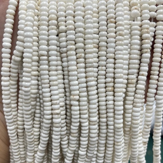 No_1974_Natural Magnesite Rondelle Beads_4*2mm_(Sold Per Strand)