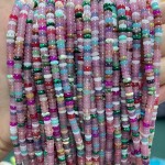 No_1981_Pink Mixed Color Stone Rondelle Beads_4*2mm_(Sold Per Strand)