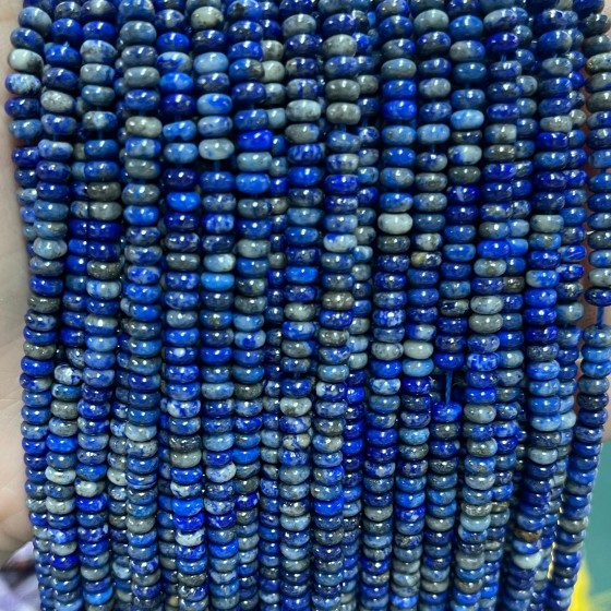 No_1985_Natural Lapis Lazuli Rondelle Beads_4*2mm_(Sold Per Strand)