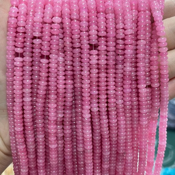 No_1994_Enhanced Pink Chalcedony Rondelle Beads_4*2mm_(Sold Per Strand)