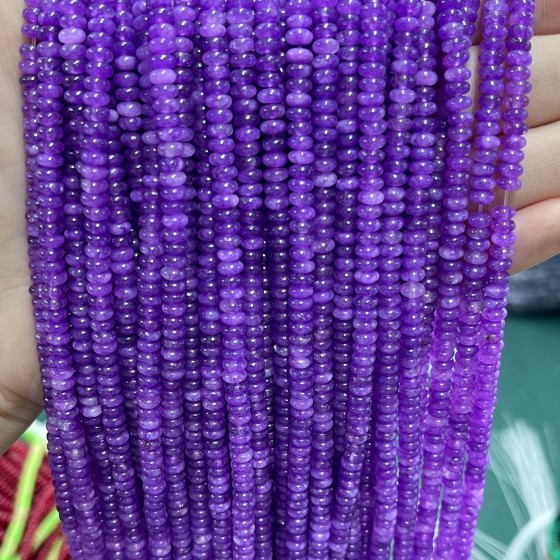 No_2001_Enhanced Purple Chalcedony Rondelle Beads_4*2mm_(Sold Per Strand)