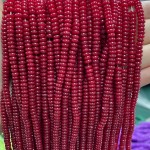 No_2002_Enhanced Deep Red Chalcedony Rondelle Beads_4*2mm_(Sold Per Strand)