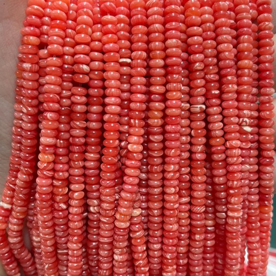 No_2012_Synthetic Rhodochrosite Rondelle Beads_4*2mm_(Sold Per Strand)