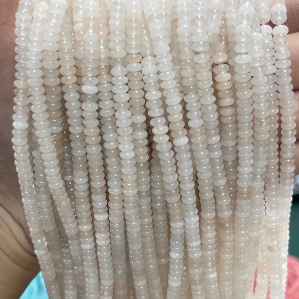 No_2044_Natural Ice Transparent Pink Aventurine Rondelle Beads_4*2mm_(Sold Per Strand)