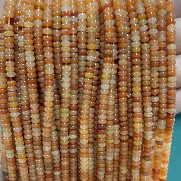 No_2050_Natural Red Aventurine Rondelle Beads_4*2mm_(Sold Per Strand)