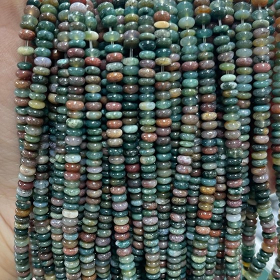No_2051_Natural Indian Agate Rondelle Beads_4*2mm_(Sold Per Strand)