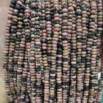 No_2056_Natural Black Line Rhodochrosite Rondelle Beads_4*2mm_(Sold Per Strand)