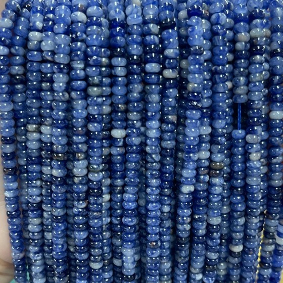No_2058_Natural Blue Lace Stone Rondelle Beads_4*2mm_(Sold Per Strand)