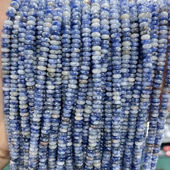No_2062_Naturalblue Spot Jasper Rondelle Beads_4*2mm_(Sold Per Strand)