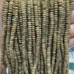 No_2066_Natural Medium Unakite Rondelle Beads_4*2mm_(Sold Per Strand)
