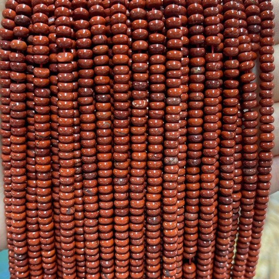No_2069_Natural Red Jasper Rondelle Beads_4*2mm_(Sold Per Strand)