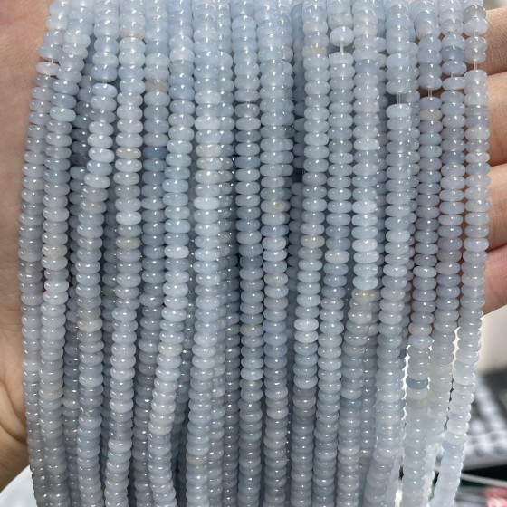 No_2073_Enhanced Blue Gray Chalcedony Rondelle Beads_4*2mm_(Sold Per Strand)