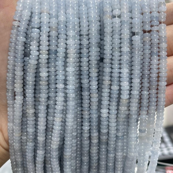 No_2073_Enhanced Blue Gray Chalcedony Rondelle Beads_4*2mm_(Sold Per Strand)