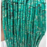 No_2090_Synthetic Green Imperial Jasper Round Tube_4*13mm_(Sold Per Strand)
