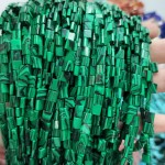 No_212_Synthetic Malachite Double Hole Square Bead_5*5mm_(Sold Per Strand)