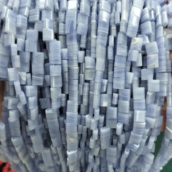No_215_Synthetic Purple Agate Double Hole Square Bead_5*5mm_(Sold Per Strand)