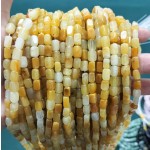 No_266_Natural Yellow Jade Rectangle Nugget Beads_4*7mm_(Sold Per Strand)