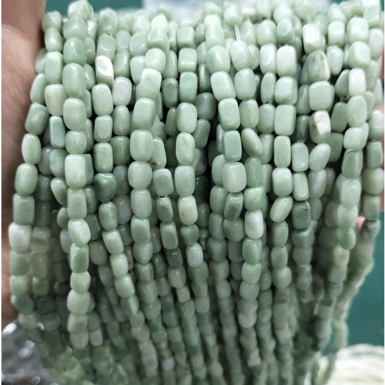 No_270_Natural Lushan Jade Rectangle Nugget_4*7mm_(Sold Per Strand)