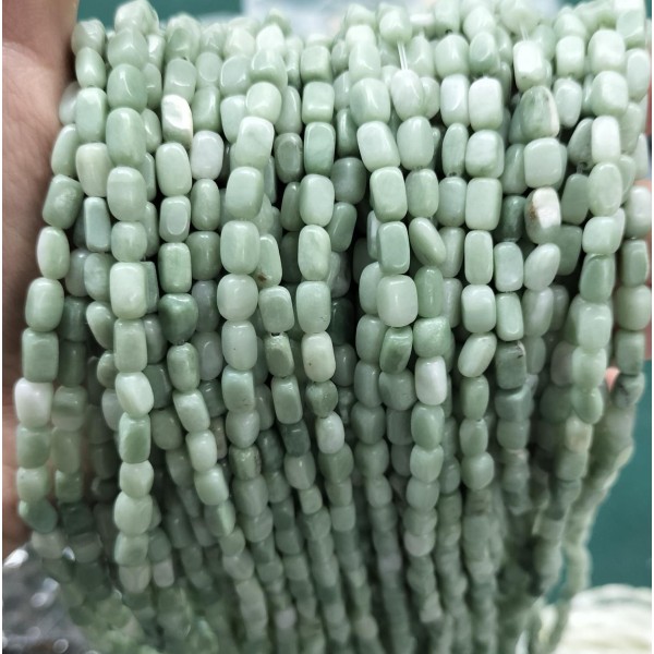 No_270_Natural Lushan Jade Rectangle Nugget_4*7mm_(Sold Per Strand)