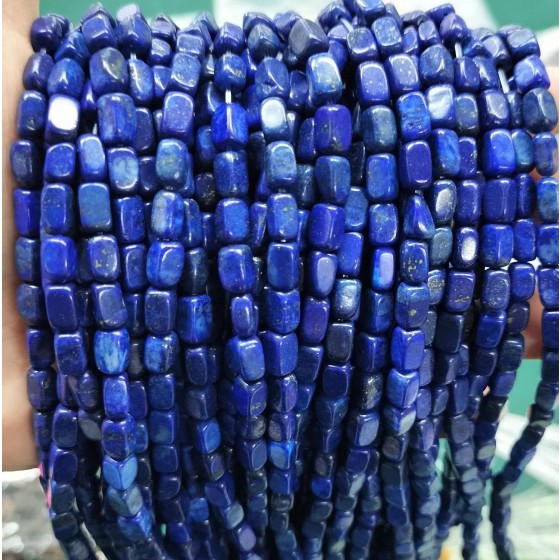 No_275_Enhanced Lapis Lazuli Rectangle Nugget_4*7mm_(Sold Per Strand)