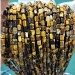 No_285_Natural Yellow Tiger Eye Stone Rectangle Nugget_4*7mm_(Sold Per Strand)