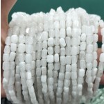 No_290_Natural White Jade Rectangle Nugget_4*7mm_(Sold Per Strand)