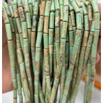 No_2125_Enhanced Light Green Imperial Jasper Round Tube_4*13mm_(Sold Per Strand)